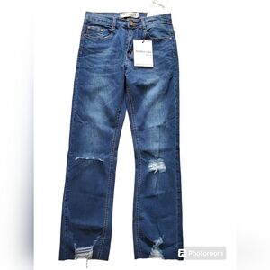Monkey Ride Distressed Jeans/Dk Blue
